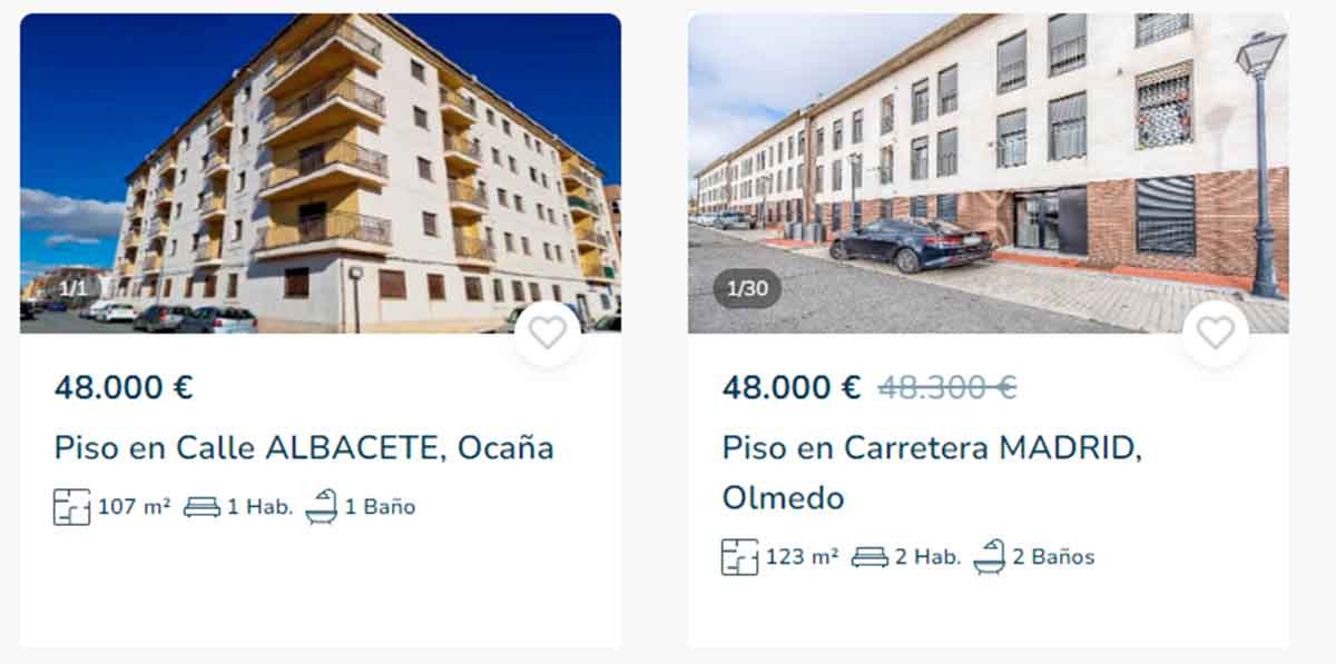 Pisos a la venta por 48.000 euros
