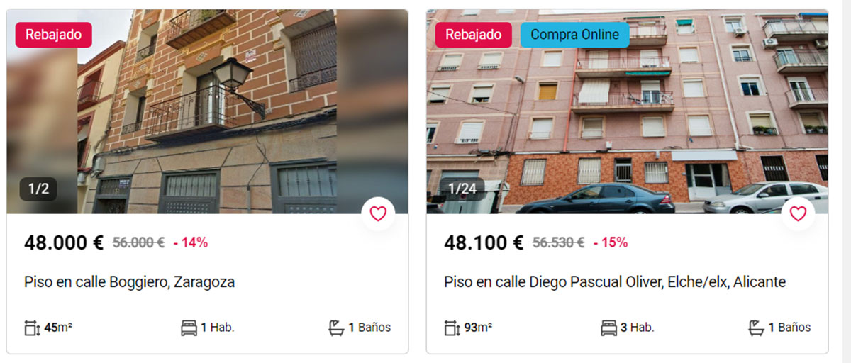 Pisos en venta por menos de 48.000 euros