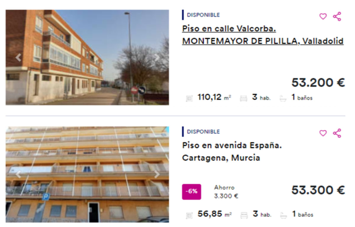 Piso a la venta por 53.000 euros