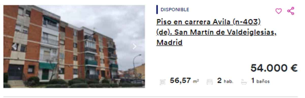 Piso en venta por 54.000 euros en Madrid