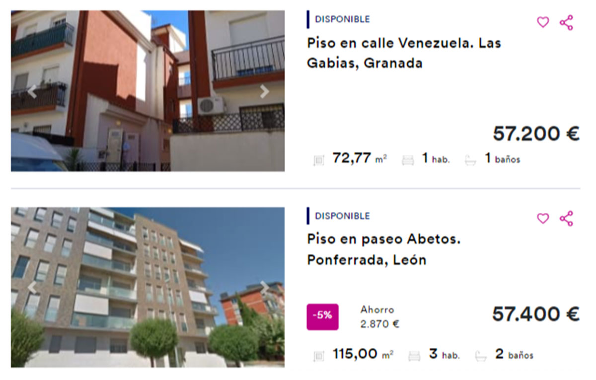 Piso en venta por menos de 60.000 euros