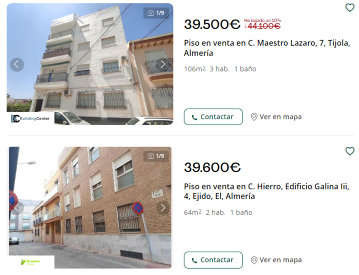Pisos en venta por 39.000 euros