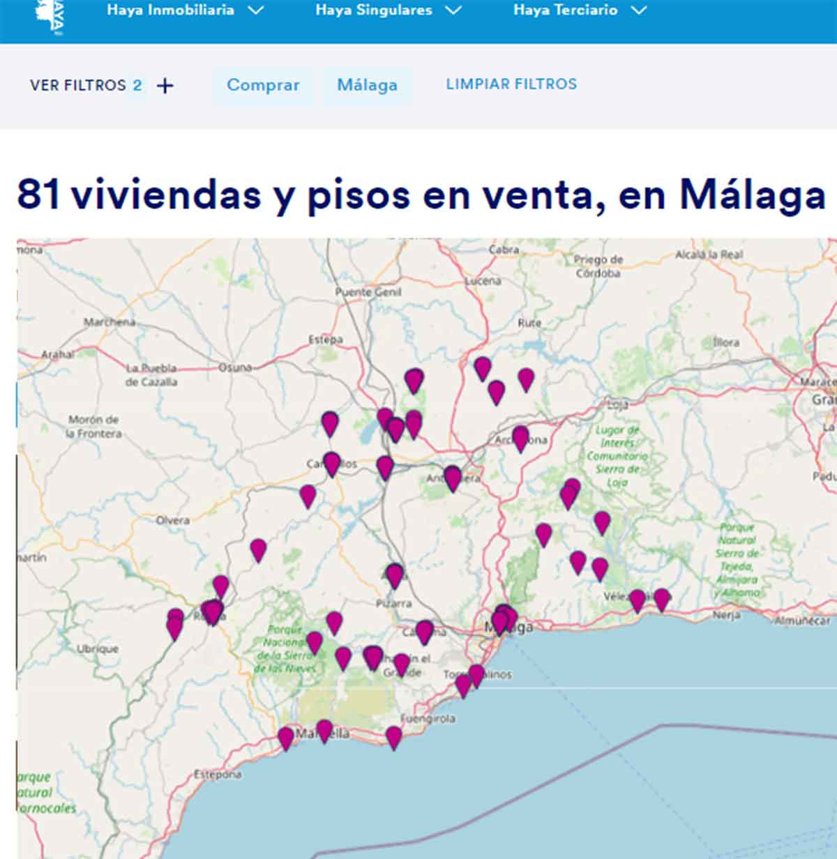 Catálogo de viviendas en Haya