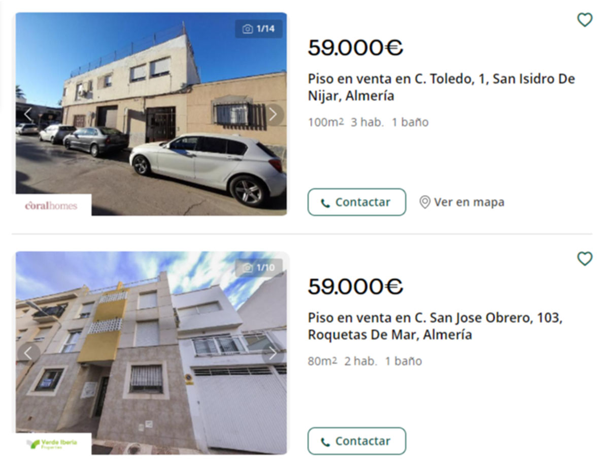 Pisos a la venta por 59.000 euros