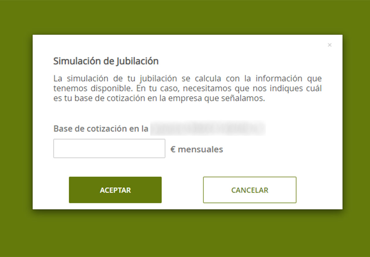 Simulación de jubilación