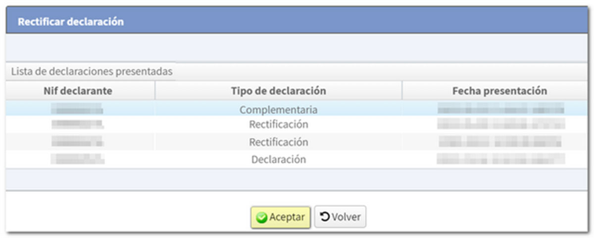 Selección especifica de la declaración
