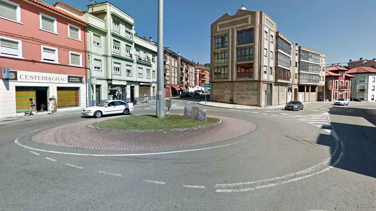 Turbo rotonda en Grado, Asturias.