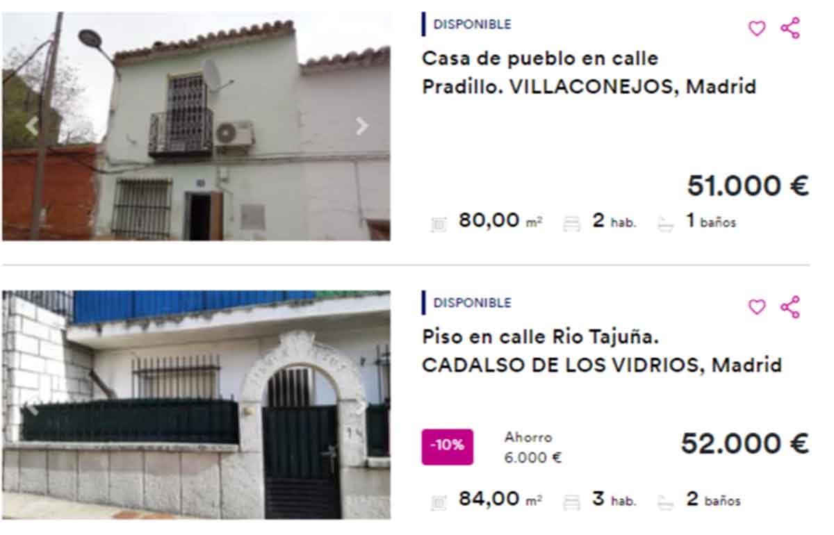 Chalet en venta desde 50.000 euros en Madrid