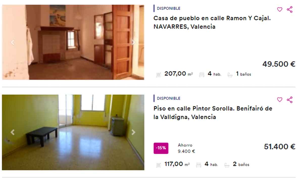 Apartamentos por menos de 50.000 euros