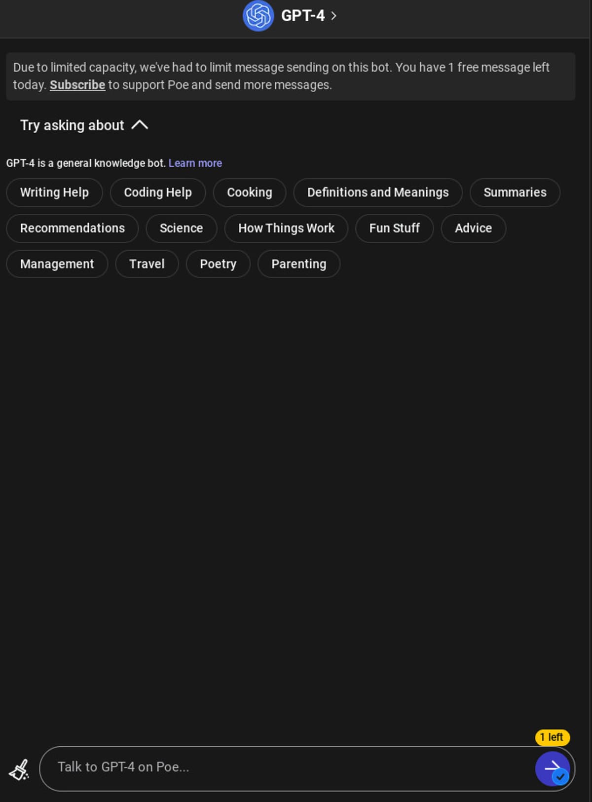 Inteligencia Artificial de la web POE.