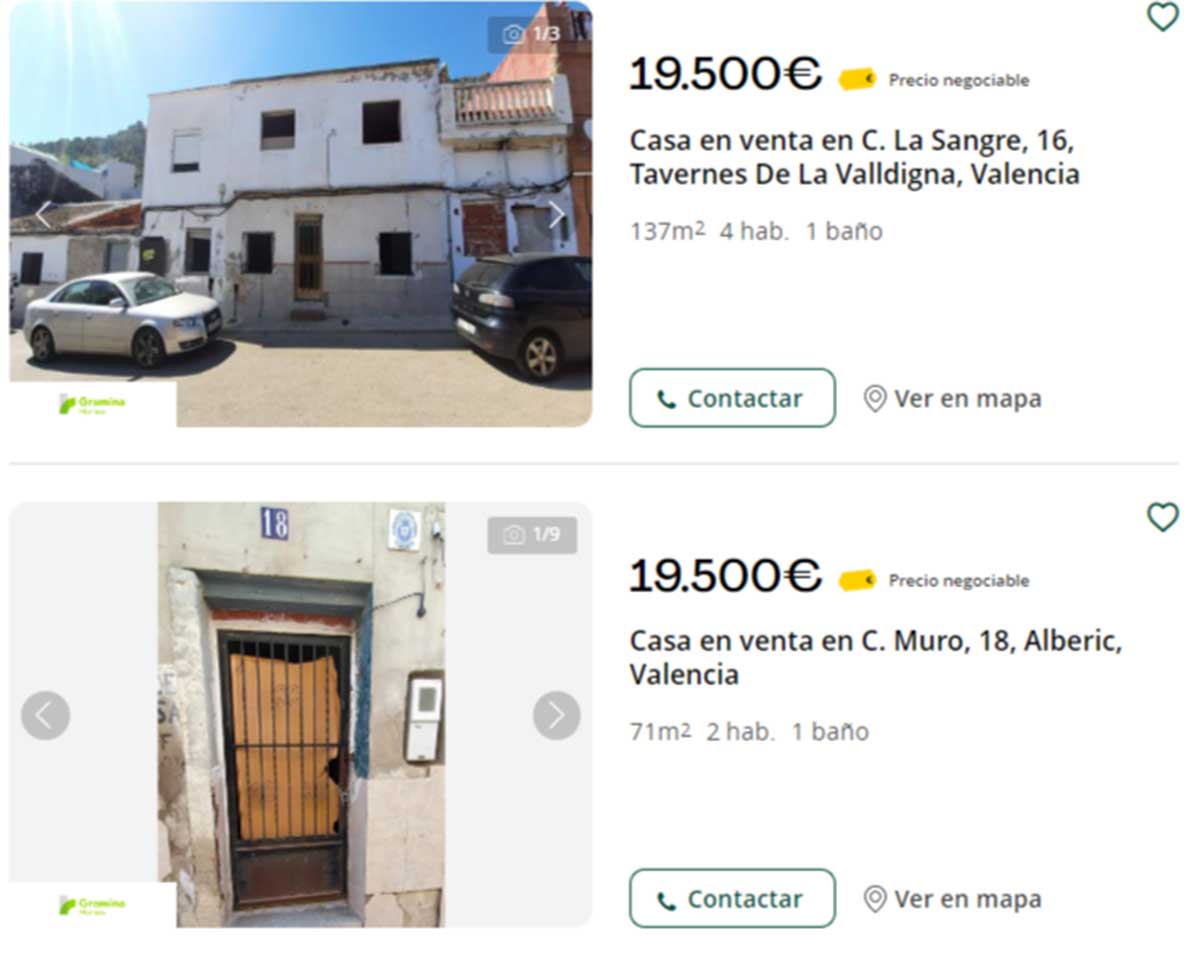 Casa en Valencia por menos de 20.000 euros