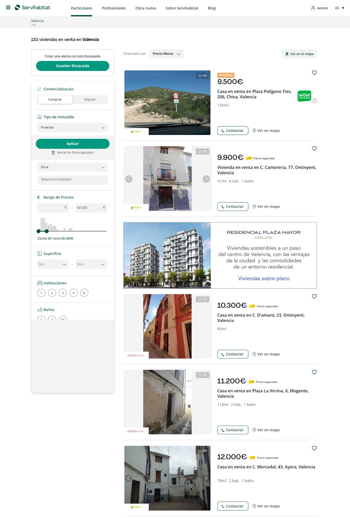 Catálogo de Servihabitat