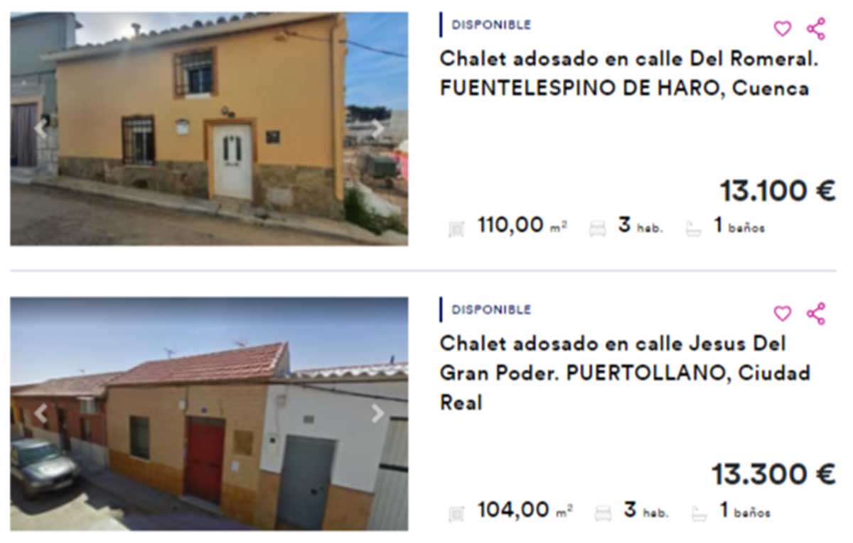 Chalet adosado en venta por 13.000 euros