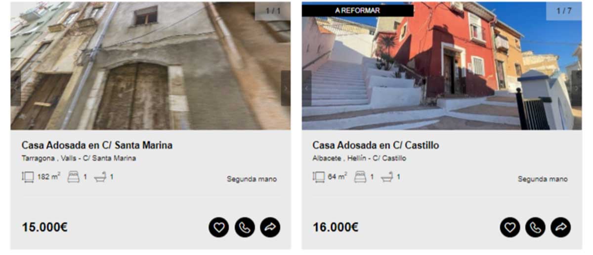 Chalet en venta por 16.000 euros