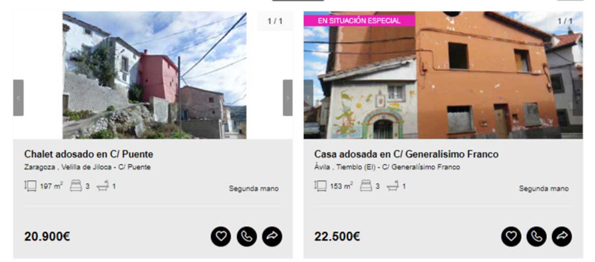 Chalet en venta por 22.000 euros