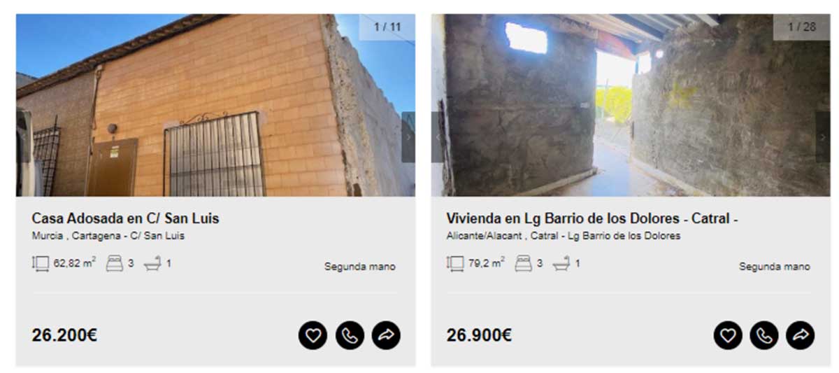 Adosado en venta por 26.000 euros