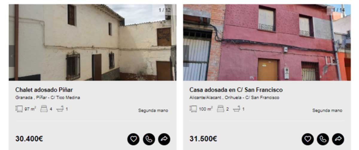 Chalet en venta por 30.000 euros