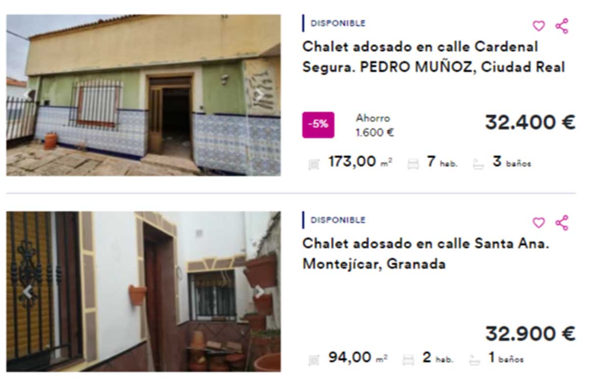 Chalet adosado en venta por 32.000 euros