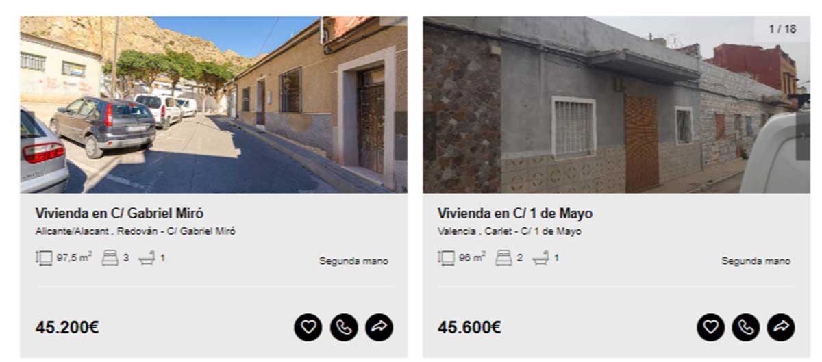 Adosado en venta por 45.000 euros