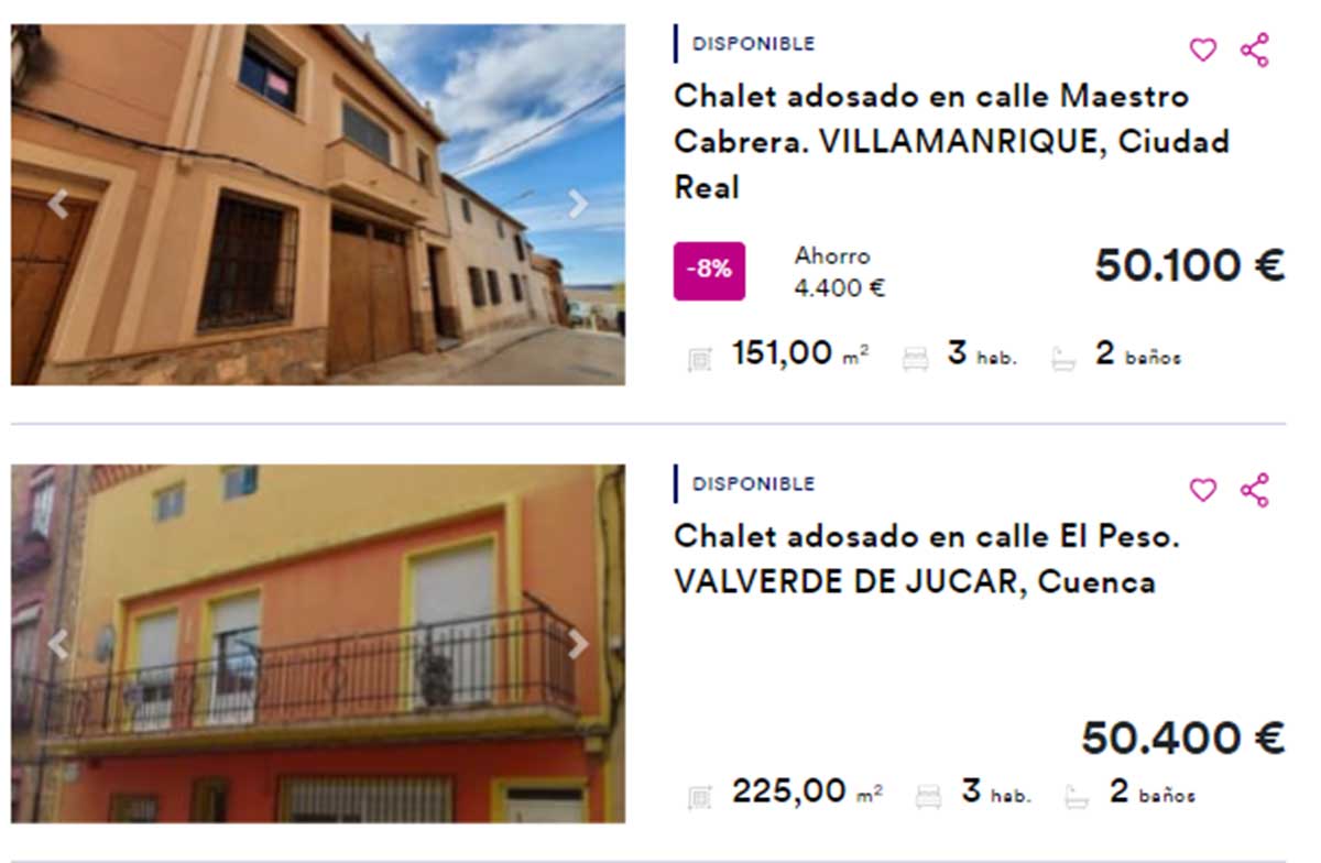 Chalet adosado en venta por 50.000 euros