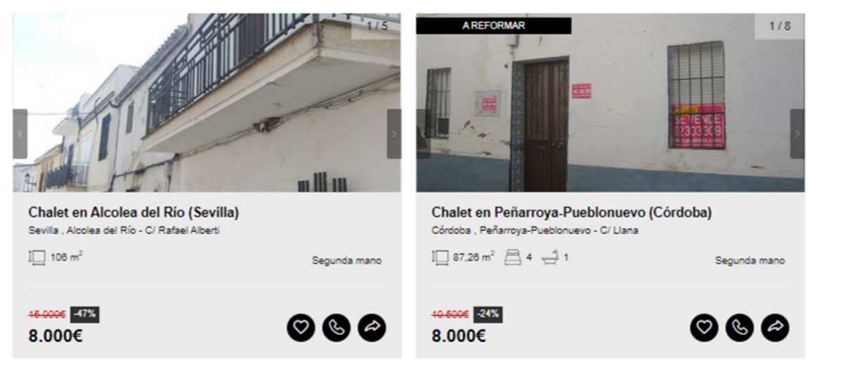 Chalet independiente por 8.000 euros