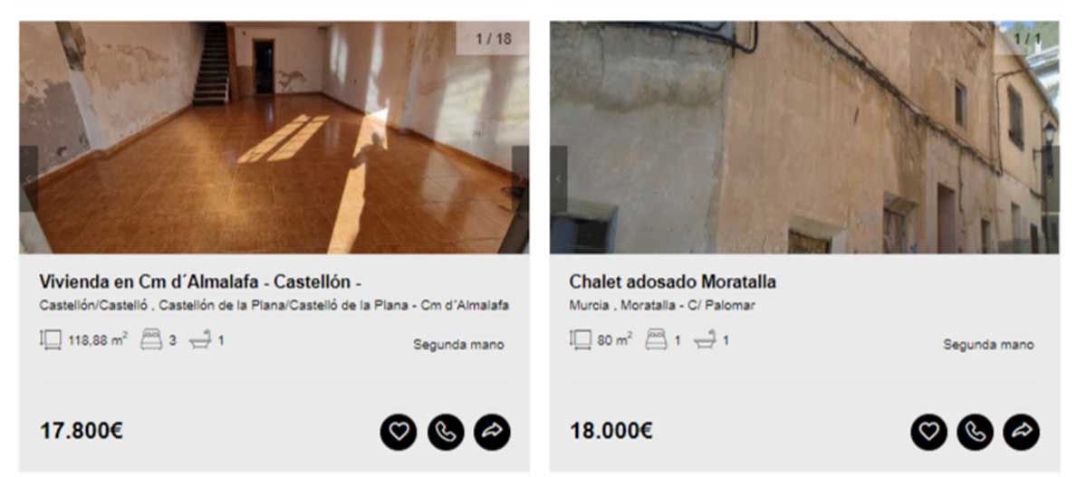 Adosado en venta por menos de 20.000 euros