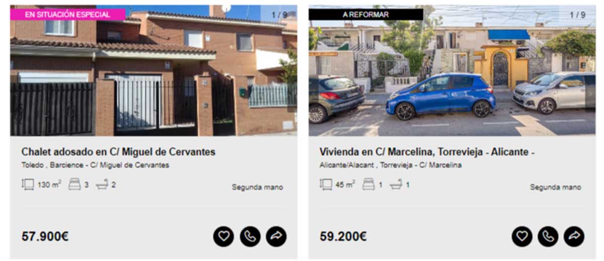 Adosado en venta por menos de 60.000 euros