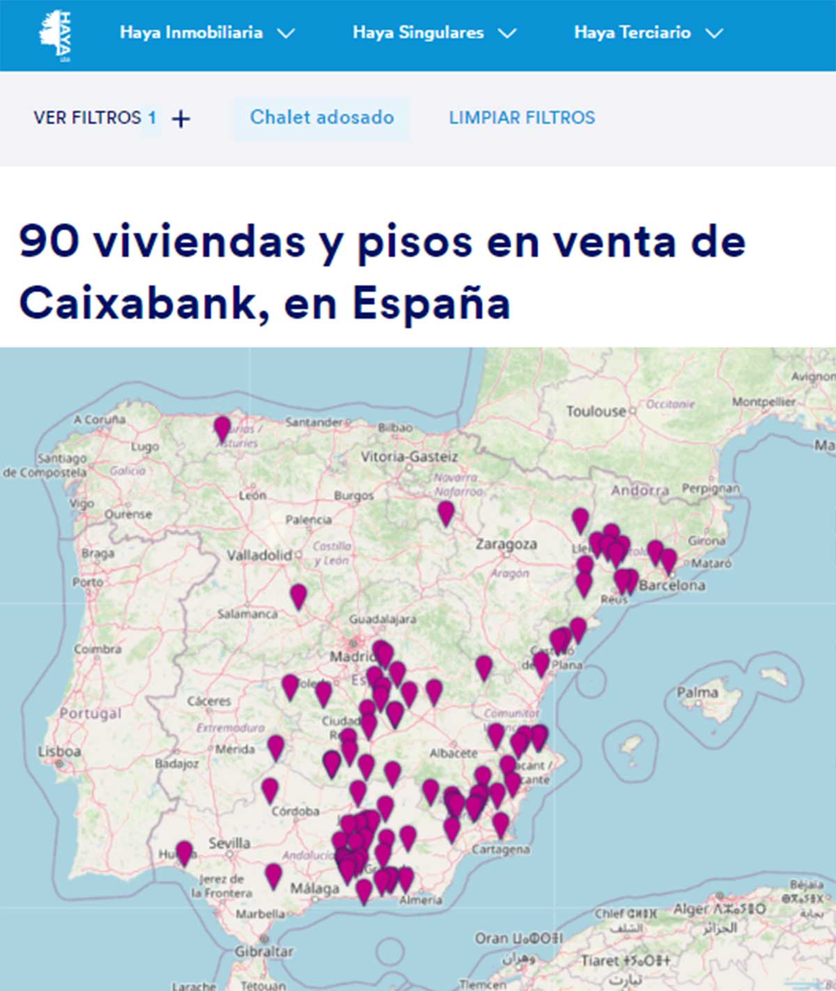 Catálogo de chalets de CaixaBank