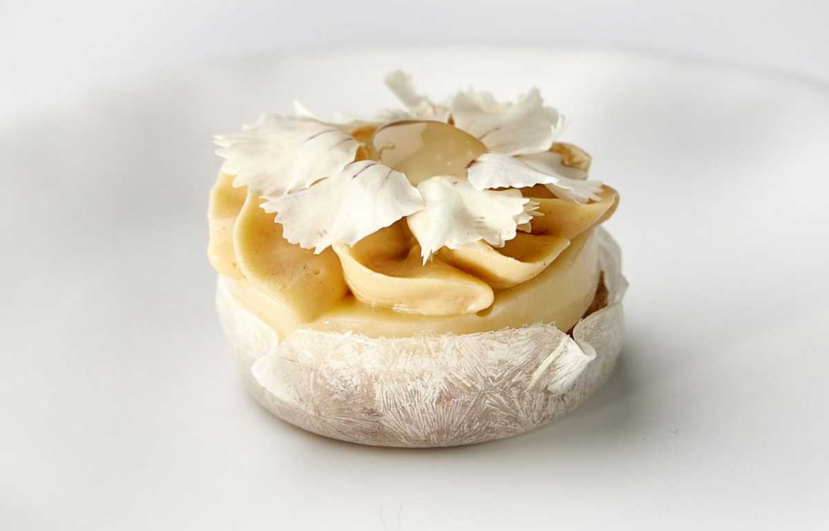 Manjar blanco con coliflor