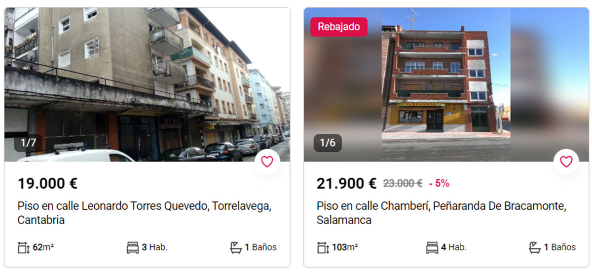 Pisos con piscina por 20.000 euros