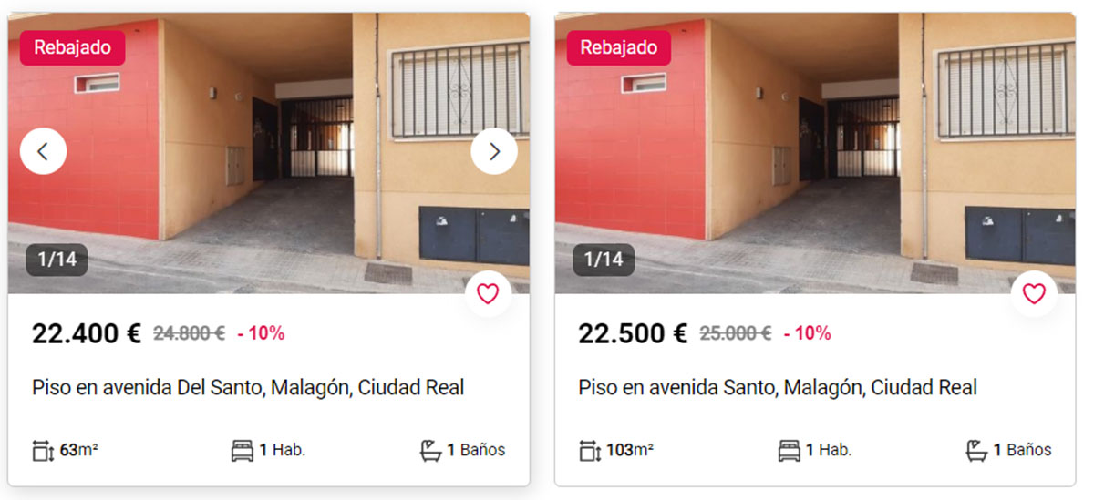 Pisos con piscina por 22.000 euros