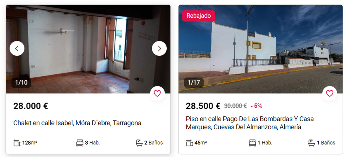 Pisos con piscina por 28.000 euros