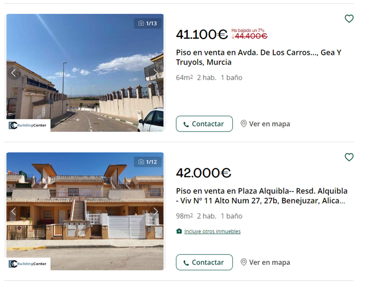 Pisos con piscina por 40.000 euros