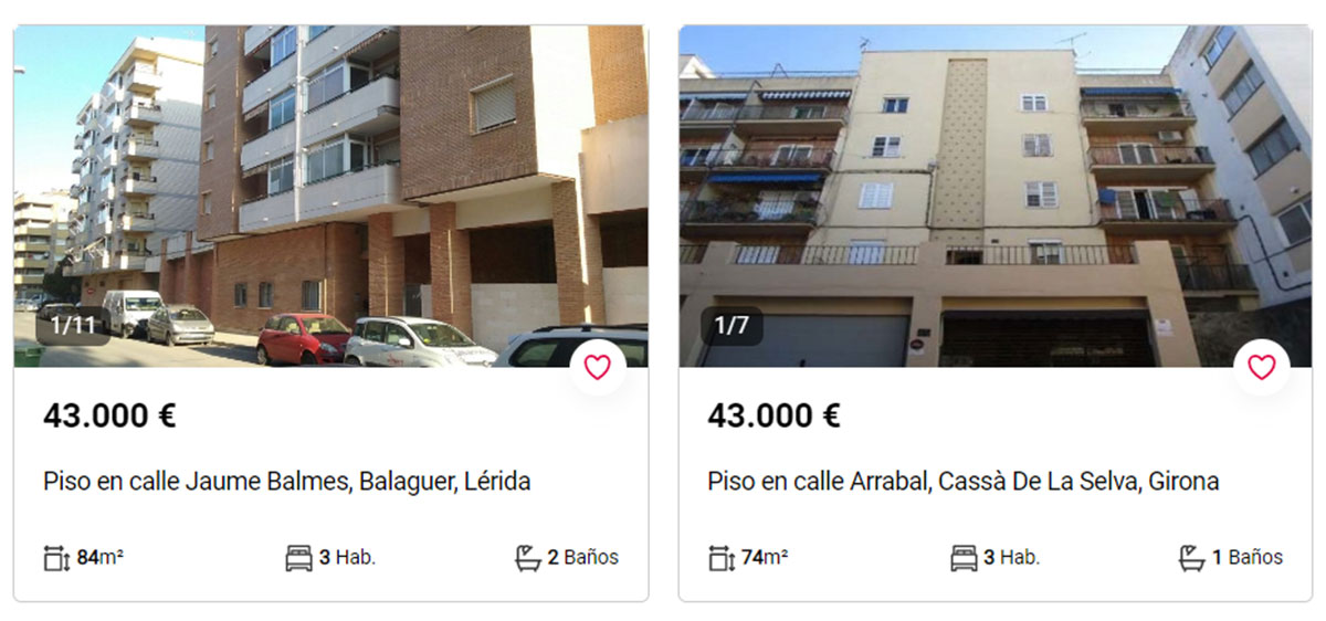 Pisos a la venta con piscina por 43.000 euros