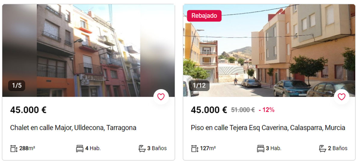 Pisos con piscina por 45.000 euros