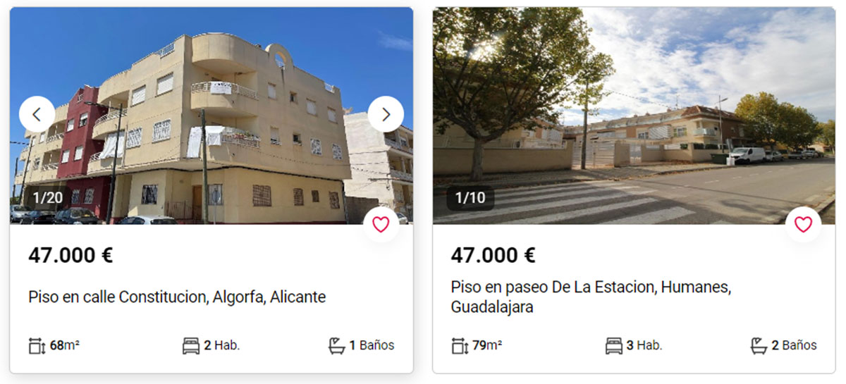 Pisos con piscina por menos de 50.000 euros