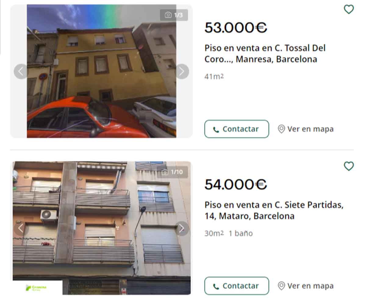 Pisos por 54.000 euros en Barcelona
