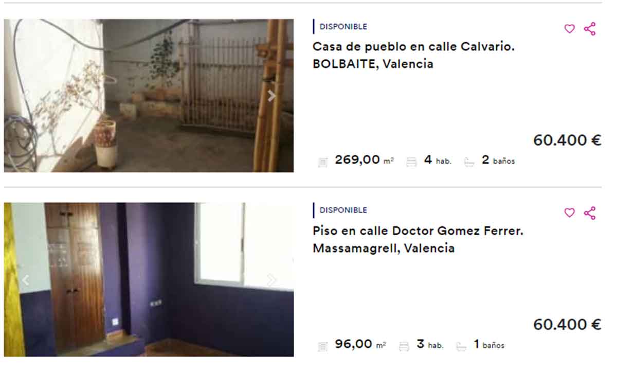 Apartamentos por 60.000 euros