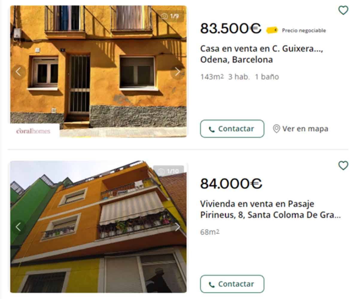 Viviendas en venta por menos de 90.000 euros en Barcelona