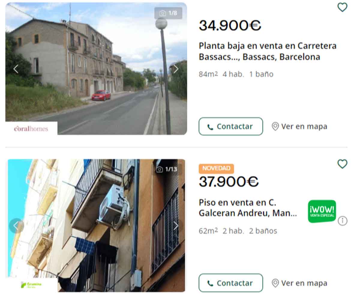 Pisos a la venta por menos de 40.000 euros en Barcelona