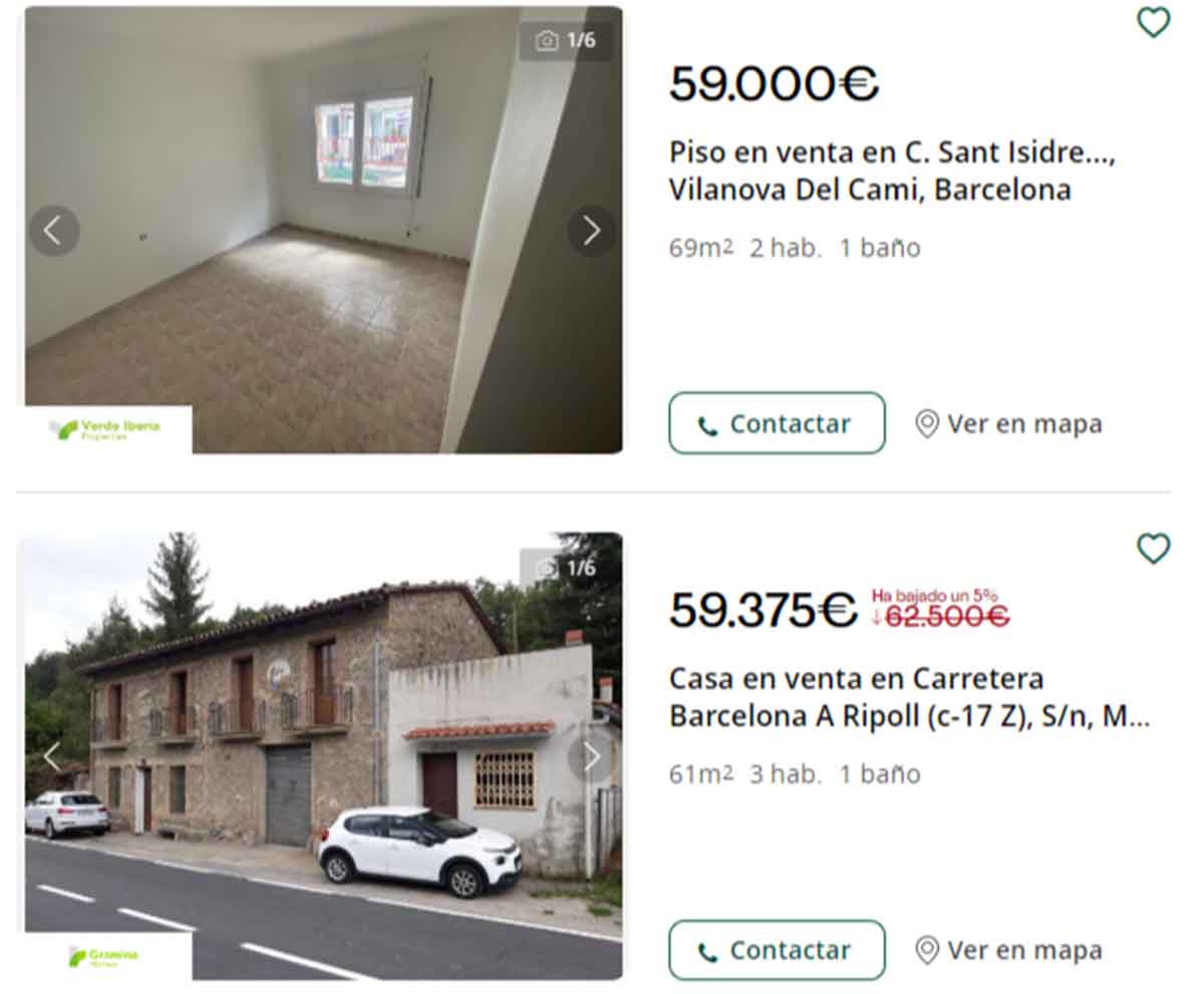 Pisos por menos de 60.000 euros en Barcelona