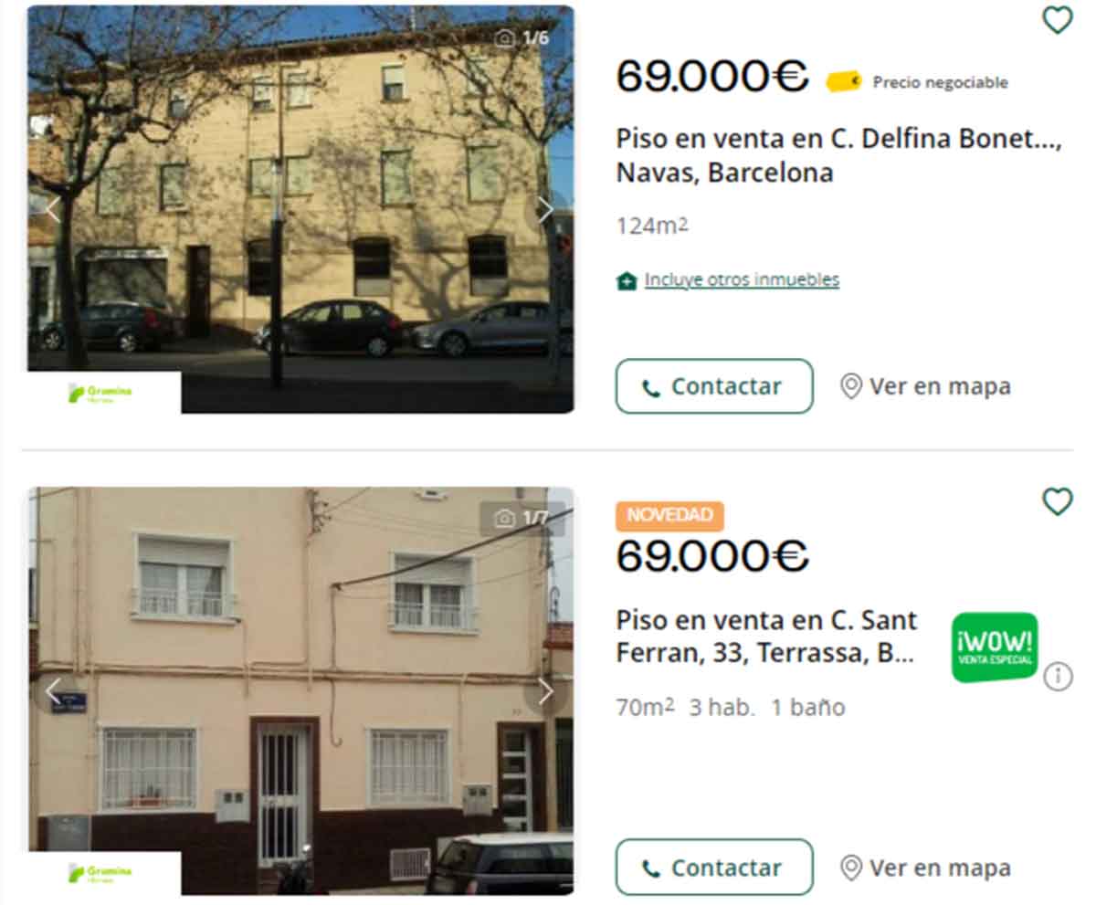 Pisos por menos de 70.000 euros en Barcelona