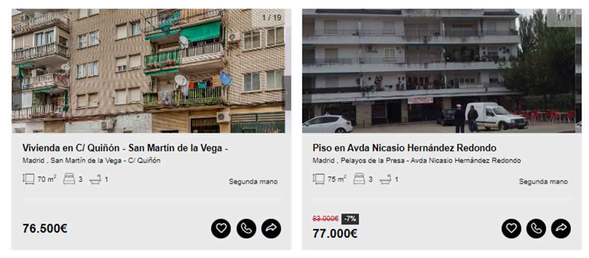 Piso a la venta en Madrid por menos de 80.000 euros