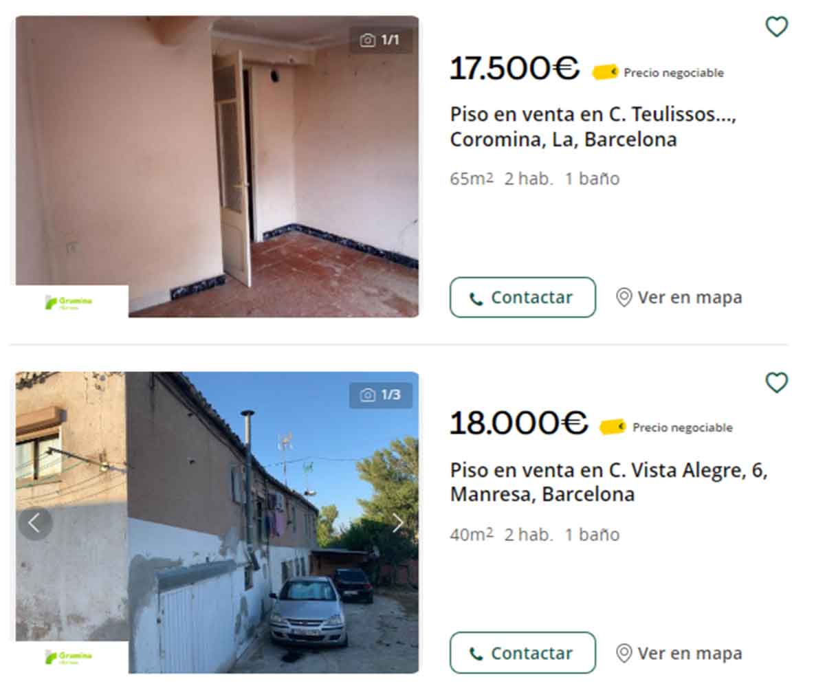 Pisos en venta por menos de 20.000 euros