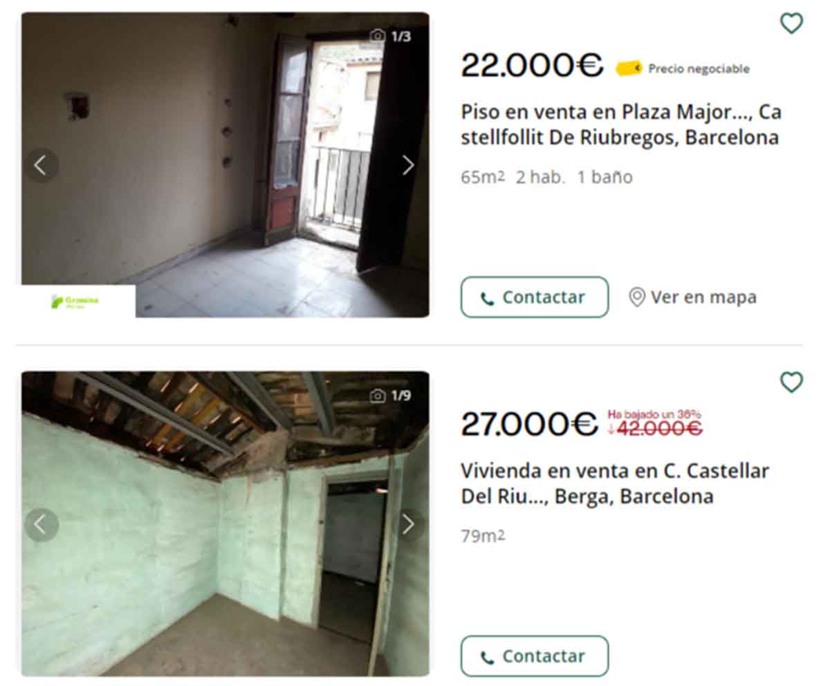Pisos a la venta en Barcelona por 22.000 euros