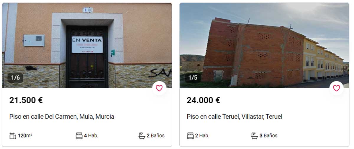 Piso en venta por 21.000 euros