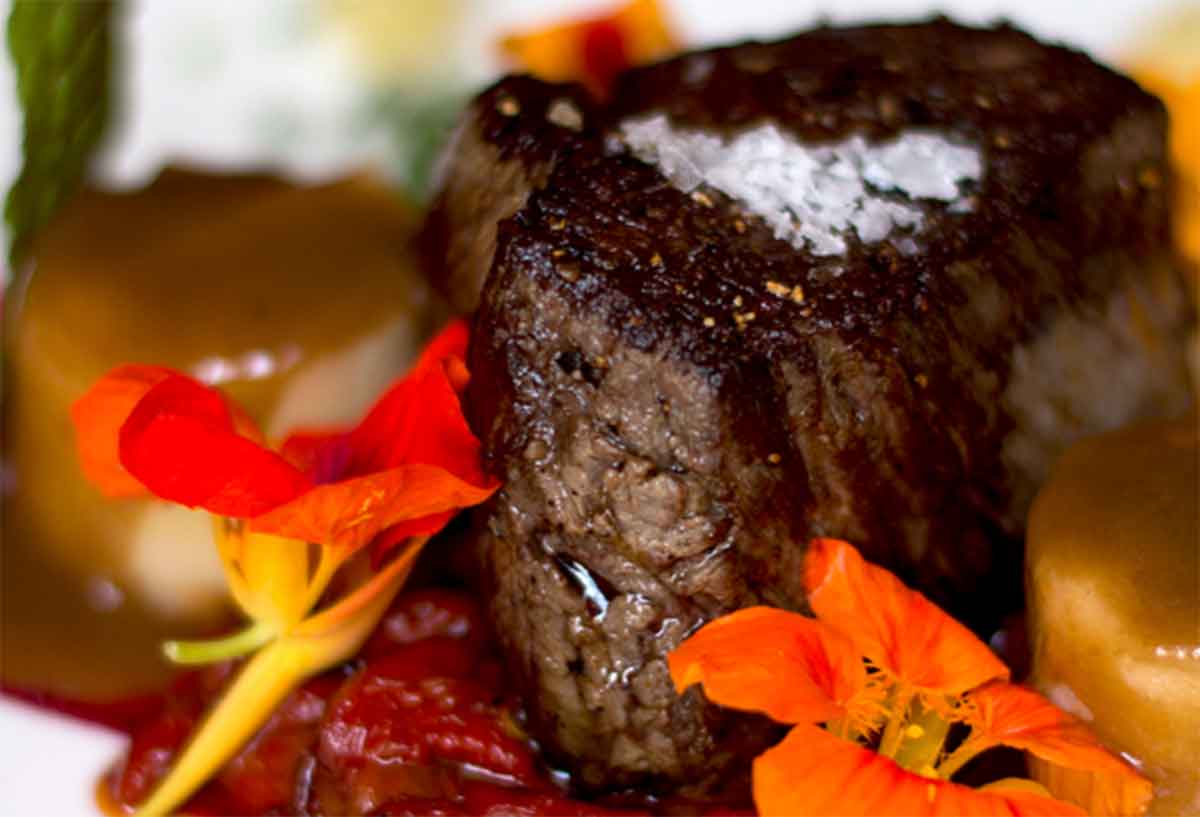 Corte de carne primer plato