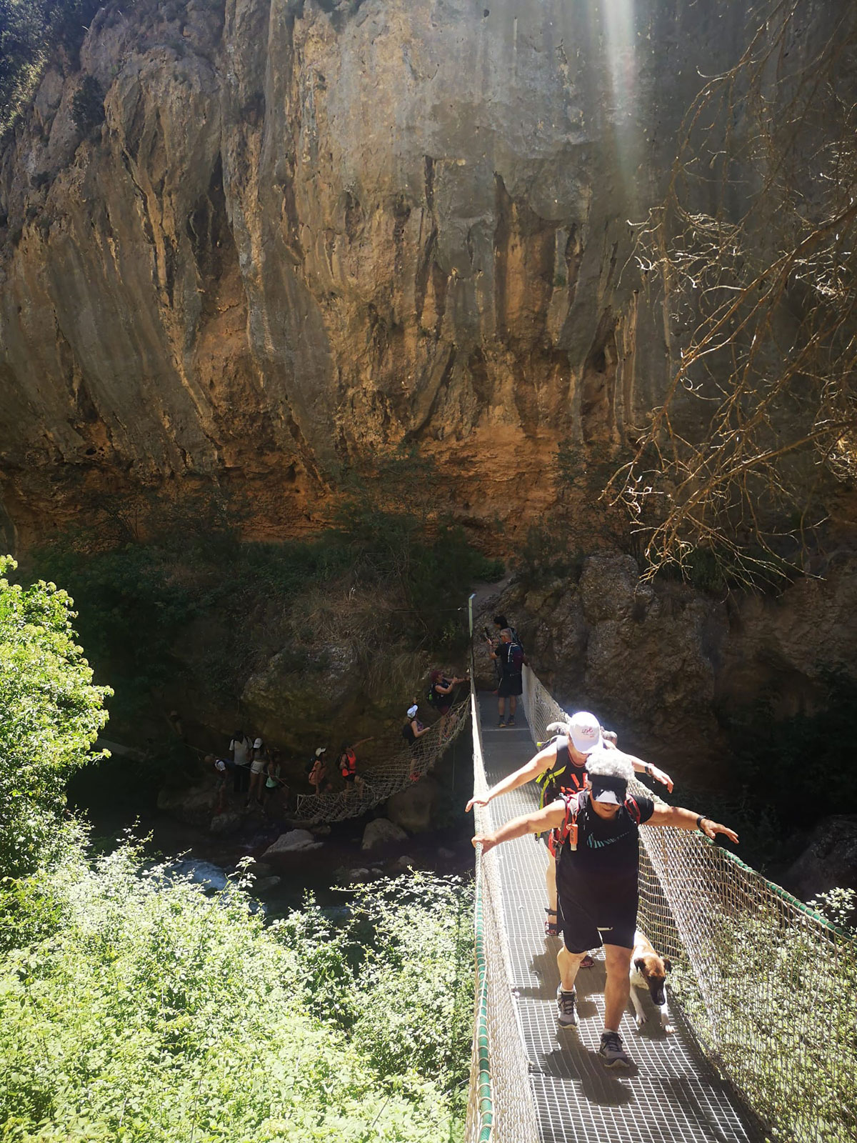 Puente colgante de la ruta