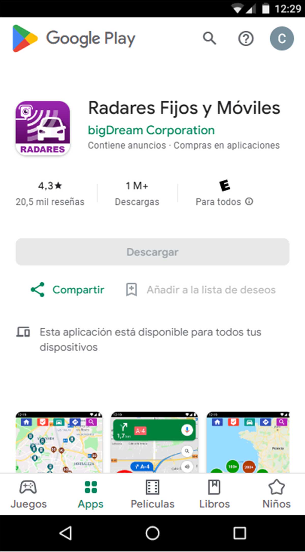 App Radares Fijos y Móviles.