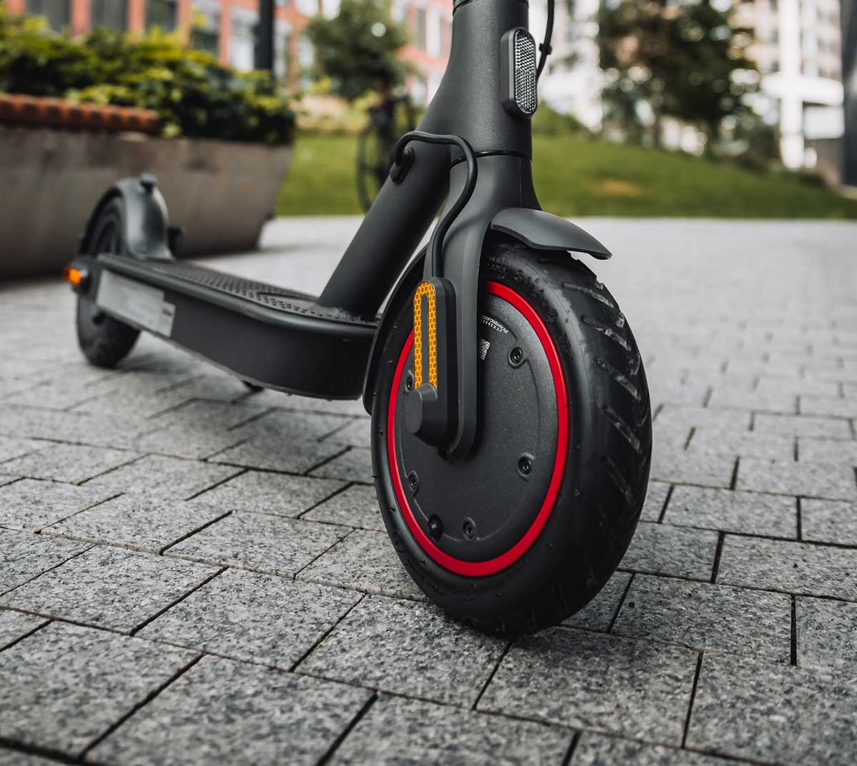 Rueda de patinete eléctrico.